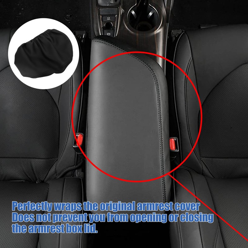 PU Leather Center Console Cover Armrest Seat Box Protector Replacement