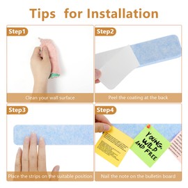 5 Pack Bulletin Board for Bedrooms Offices Home Wall Decoration, Notice Board Self Adhesive Cork Board with 35 Push Pins for Paste Notes, Photos, Schedules