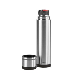 Emsa 509238 Insulated Flask 700 ml Safe Loc Pro Cap, Black/Anthracite, Mobility