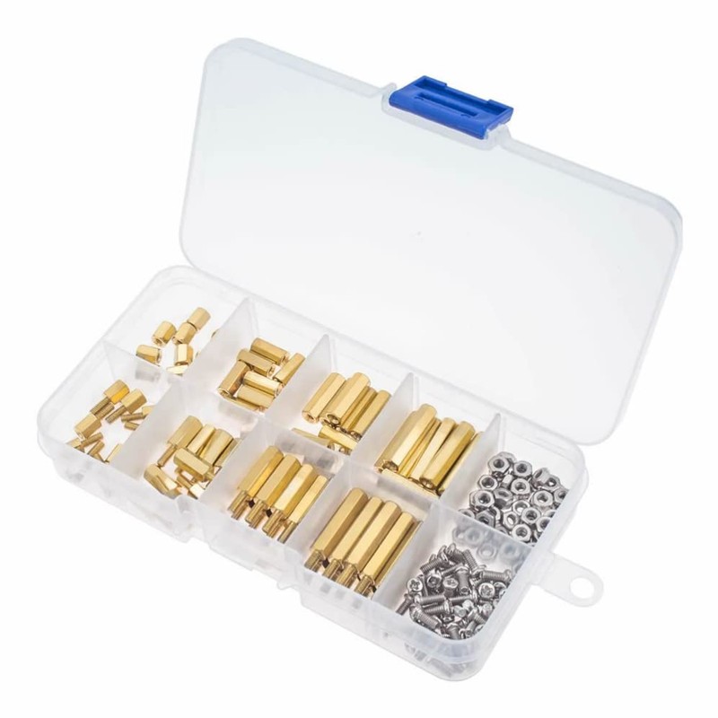 180pcs M2.5 Standoff Kit - Male Female Hex Brass Spacer