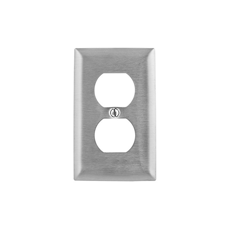 Bryant Electric SS8 1-Gang, 1-Duplex, Standard Size 302/304 Stainless Steel