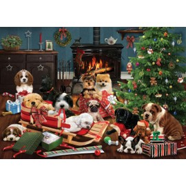 Christmas Jigsaw Puzzles for Adults 1000 Piece Christmas Dogs 27.56 x 19.69 Inch Puzzles for Adults Educational Challenge 1000 Pieces Puzzles