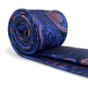 S&W SHLAX&WING Neckties for Men Orange Blue Neck Tie Set