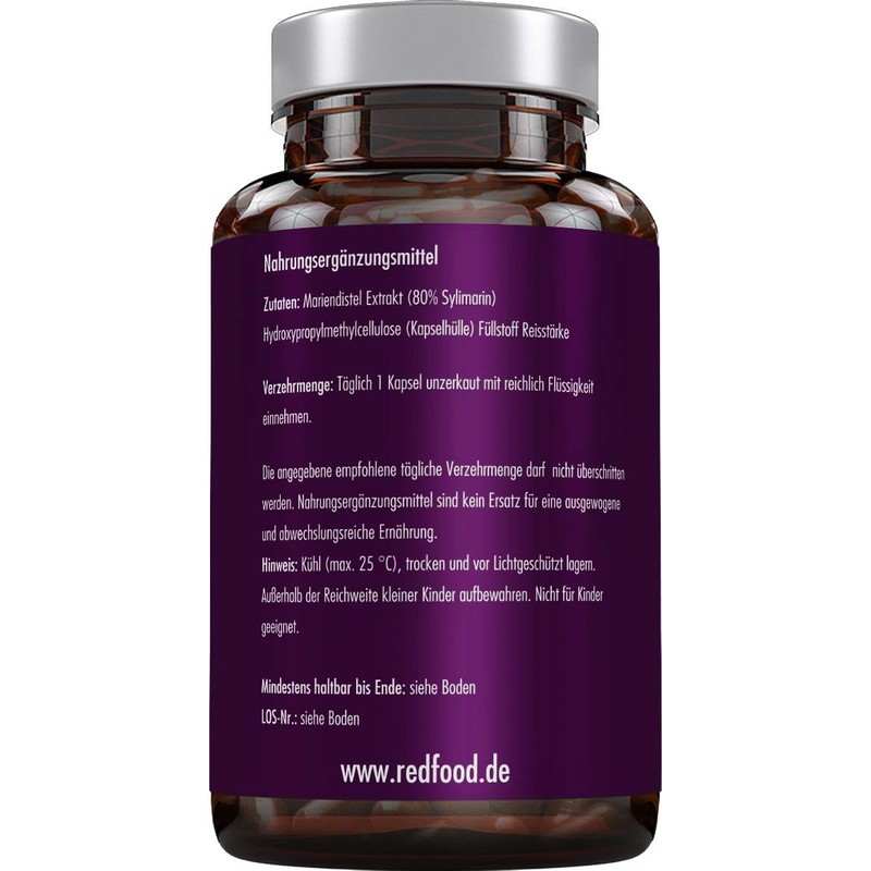 Redfood Milk Thistle Premium Extract, 500 mg Milk Thistle Extract