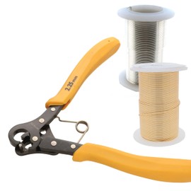 The Beadsmith Looper Kit – Includes a 1-Step Looper Plier (2.25 mm) & 2 Tarnish-Resistant 20 Gauge Wire Spools, 15 Yards Each in Silver & Gold – Create Consistent Loops for Wire Jewelry in One Step