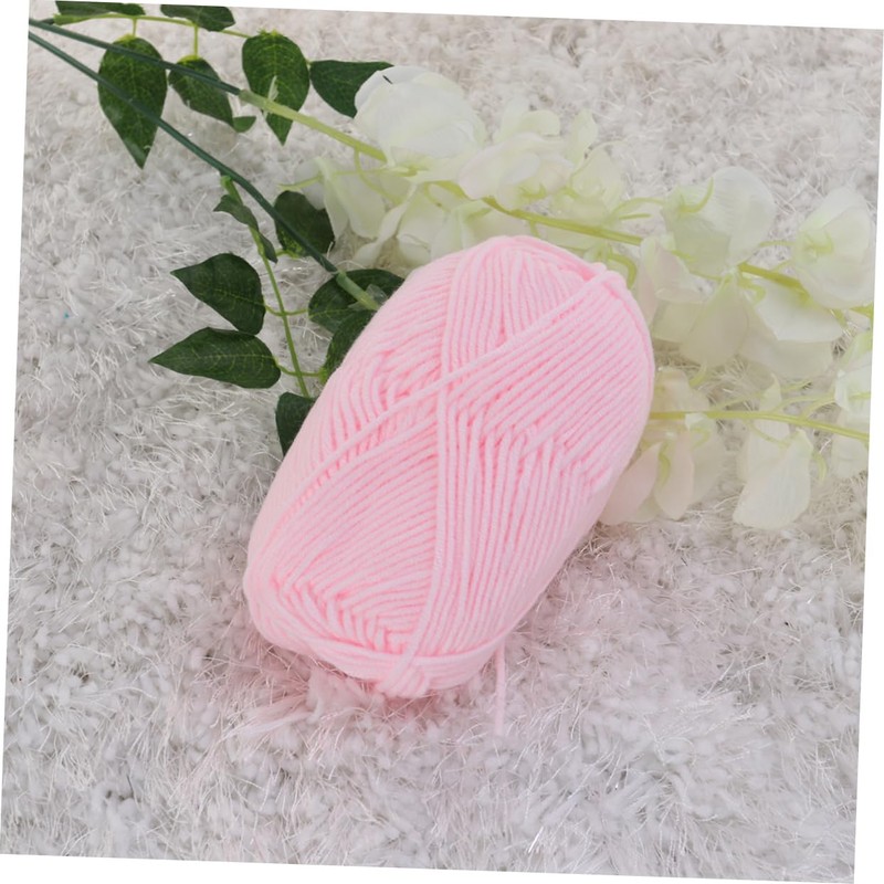 NOLITOY Milk Cotton Yarn Light Pink Chunky Hand Woven Knitting