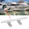 Boat Cleat 15 cm Classic Silver Flat Cleat 316 Stainless