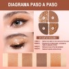 Paletas De Sombras 4 Tonos Brillo Intenso Larga Duración