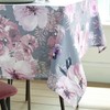 Catherine Lansfield Dramatic Floral137x229cm Wipe Clean Cotton Table Cloth Grey,