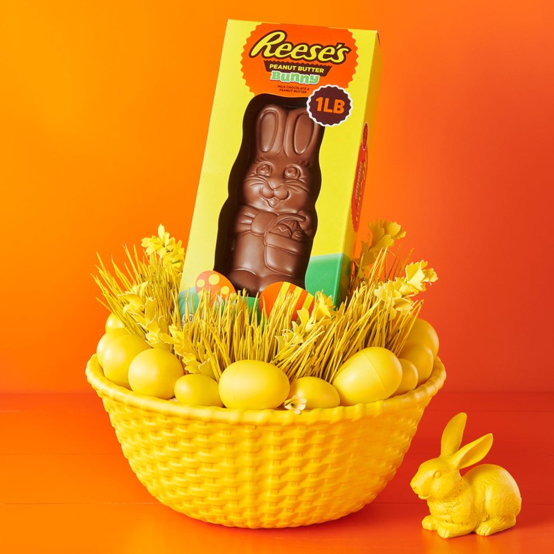 REESE'S BUNNY Milk Chocolate Peanut Butter, Easter Candy Gift Box,