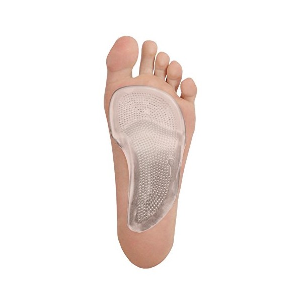 Dr. Frederick's Original Self-Adhesive Metatarsal and Arch Support Insole Gel Pads - 2 Pieces - Generous Ball of Foot Cushions for Arch Support, Plantar Fasciitis & More - Large - W8.5-11.5 | M7.5-11