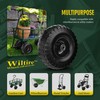 Wiltire (2 Pack) 4.10/3.50-4 Flat Free Tire and Wheel 10-Inch