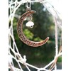 Sparklesphere, Dream Catcher, Grey with Crescent Moon, Feather Wall Hanging