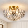 Tradetop Semi Flush Mount Ceiling Light, Gold Light Fixture Ceiling