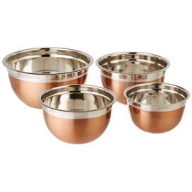 ExcelSteel Copper Tone Stainless Steel Mixing Bowls (Set of 4)