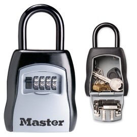 Master Lock (マスターロック) キーボックス 鍵収納 ダイヤル 暗証番号設定 屋外 ダイヤルカバー付 本体幅91mm 吊高内径46mm 防犯 5400JAD