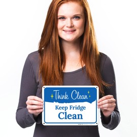 Keep Fridge Clean, 10x7 Inches, Rust Free .040 Aluminum, Fade Resistant, Made in USA