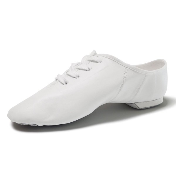 ZUM Jazz Shoes (Synthetic Leather, Leather Sole) ZJS5-W White, white