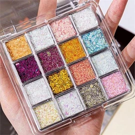 Kaki Olive Store Nail Glitter Set Self Nail Glitter Pressed Glitter Nail Spangle Nail Parts Nail Powder Set Gel Nail Glitter Nail Spangle Set Nail Parts Materials