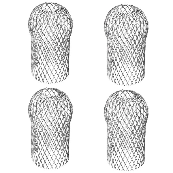 AccEncyc 4 Pcs Gutter Downspout Guards 3.5 Inch Aluminum Leaf