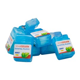 DENTISTE' Dental Floss White Premium Anti Plaque Fresh Mint Cleaning 15 meters - Pack 72