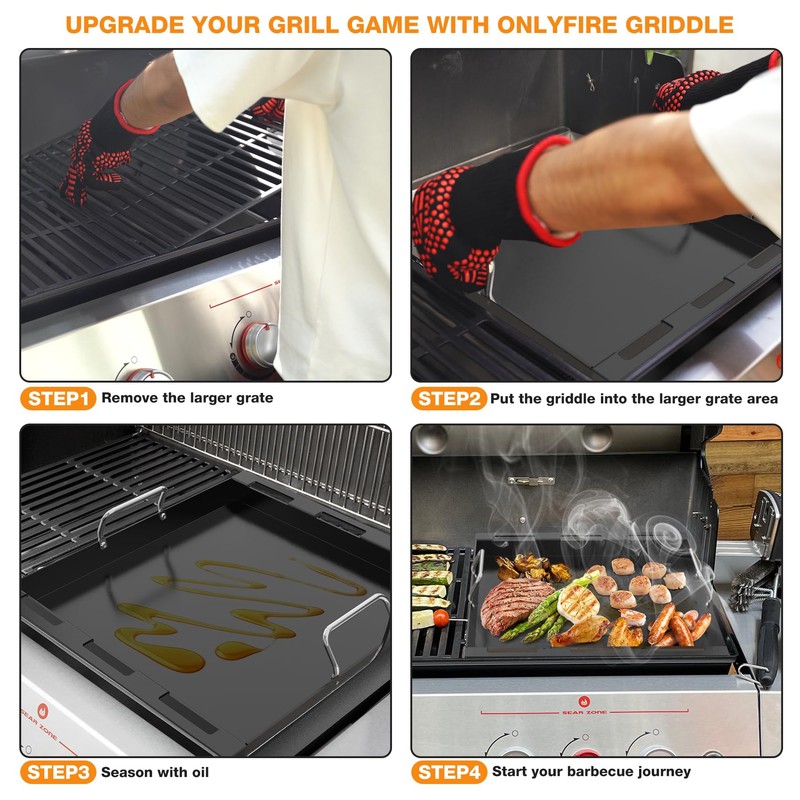 Onlyfire BBQ Griddle for Weber Genesis 2022 Series Gas Grills,
