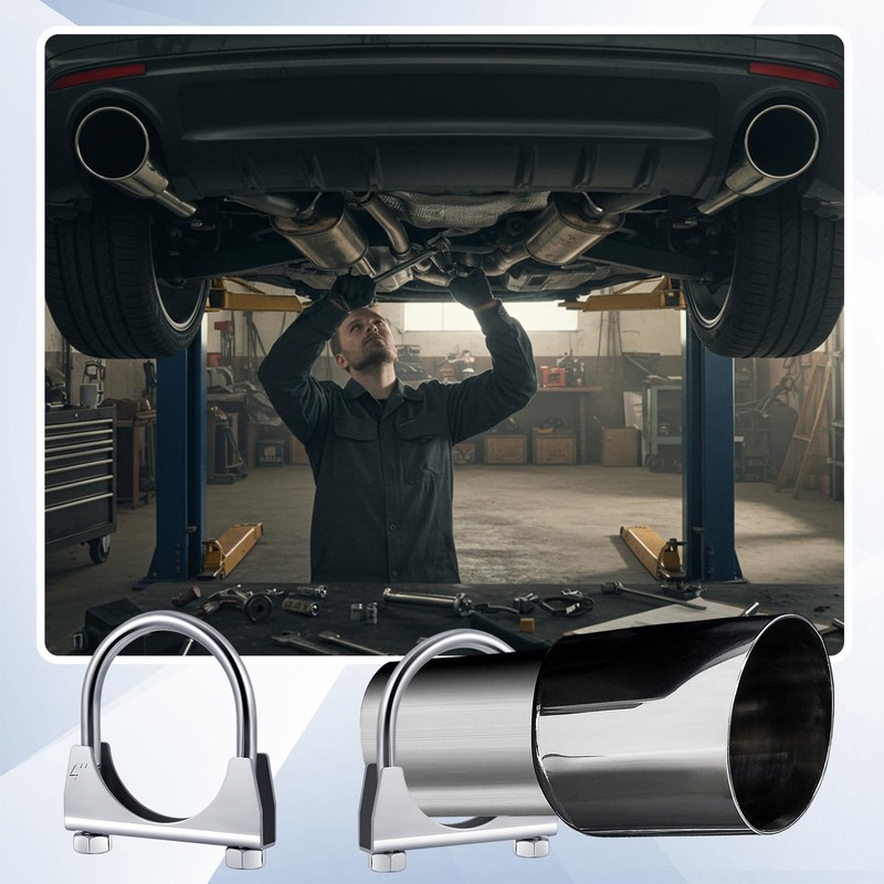 Datanly 4 Pcs 4" Exhaust Clamp Heavy Duty U-bolt Exhaust