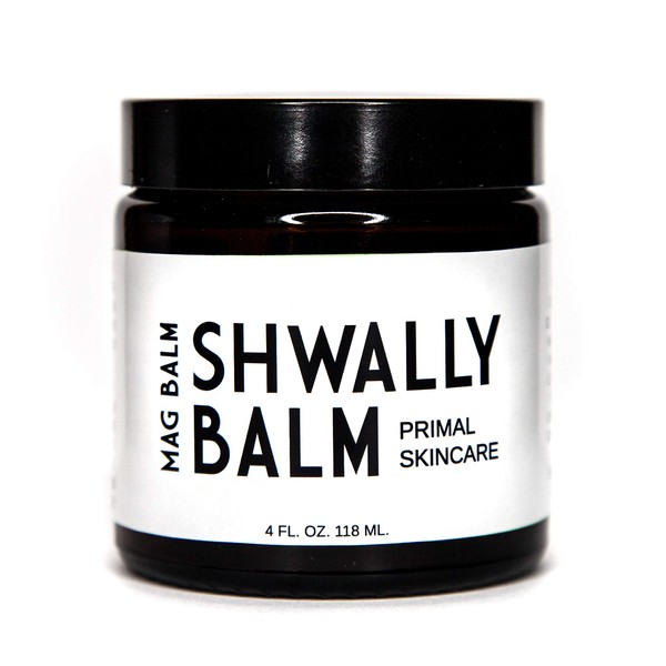 Shwally Paleo Magnesium Oil Cream - A True Seed-Oil Free & Primal Mag Balm - 100% Grass Fed Tallow, Avocado, Extra Virgin Olive Oil With Zechstein Magnesium - Mild Geranium-Rose Scent