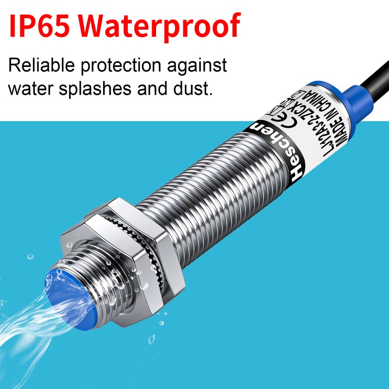 Heschen M12 Inductive Proximity Sensor Switch, Shielded Type, LJ12A3-2-Z/CX, Detector