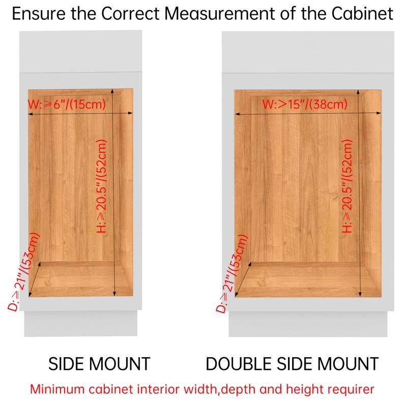 JOWBOOW Narrow Pull Out Cabinet Organizer(4⅜" W x 18⅛" D),Pull