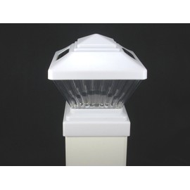4 Pack Colonial Style Solar Fence Post Cap Light - For 4x4 PVC Posts