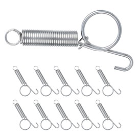 10 Pack Multi-Functional Metal Finger Spring Latch Hook for Rabbit Cage Door Dog Crate Lock Cat Door Latch for Fixing Small Animal, Rabbit, Dog, Parrot, Guinea Pig,Squirrel