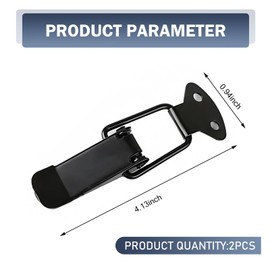 Diamall 2 PCS Car Bumper Clip Hasp, Fashion Front Bumper Holder Clips Decoration, Auto Bumper Security Hook Lock Clips Kit, Universal Bumper Quick Release Fasteners for Cars, Trucks, SUVs (Black)