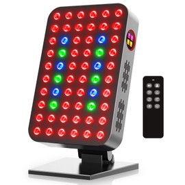 Red Light Therapy Panel 300W 60pcs Dual-Chip 4 Bands LED Light Therapy Red Infrared Blue Green 660nm 850nm 455nm 528nm, High Irradiance, Touch Screen Controller, Ideal for Body, Face, Skincare, Sleep