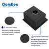 Comllen 15”x15” Black Drop In Bar Sink, Stainless Steel Small