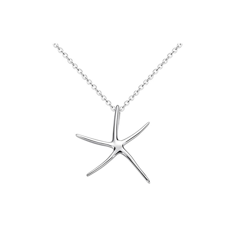 MATERIA by Matthias Wagner Starfish Pendant 925 Silver Women's Necklace
