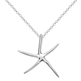 MATERIA by Matthias Wagner Starfish Pendant 925 Silver Women's Necklace Pendant Maritime High Gloss, Sterling Silver