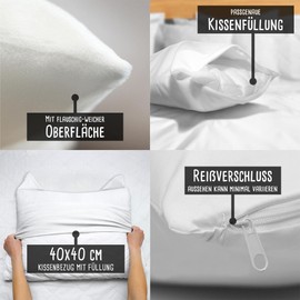 Design your own cushion calendar - with customisable anniversary, with name, text and photo - gift Valentine's Day, anniversary, couple, love - double-sided including filling, white fluffy