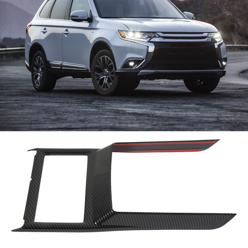 Car Cup Holder Frame Cover Carbon Fiber Pattern High Gloss