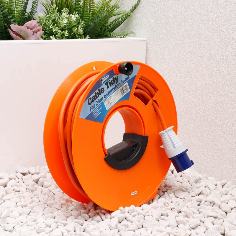 Leisurewize - Heavy Duty 25m Cable Reel Tidy with Handle