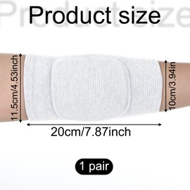 JIYIN 1 Pair Elbow Pads with Thicken Sponge Pad, White Breathable Protective Volleyball Elbow Pads Fitness Arm Knee Protector Volleyball Sponge Support for Kids Men Women Elderly