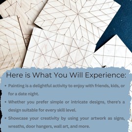 Floral Unfinished Barn Quilt Square Wooden Sign for DIY Painting | Country Decor Canvas Quilts Blocks for Crafts, Wall Art, and Rustic Home Decorations | 12 Inch Laser-Scored Wood Craft Panel (12 inches, Tulip)