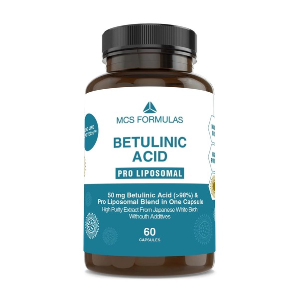 Betulinic Acid Pro Liposomal 50 mg, 60 Vegan Capsules, No additives