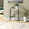 Henn&Hart 22" Wide Rectangular Console Table in Blackened Bronze, Entryway