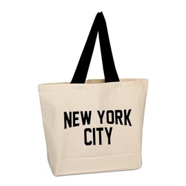 NYC FACTORY Retro Tote Bags (Beach, New York City)