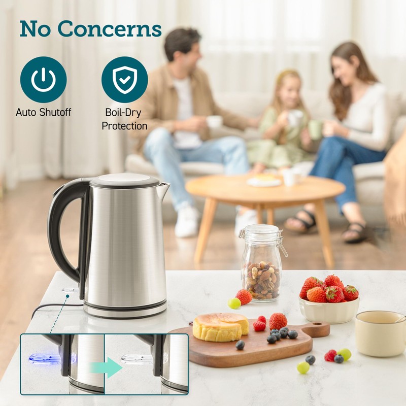 Cosori Electric Kettle, No Plastic Inner Lid, Filter & Spout,