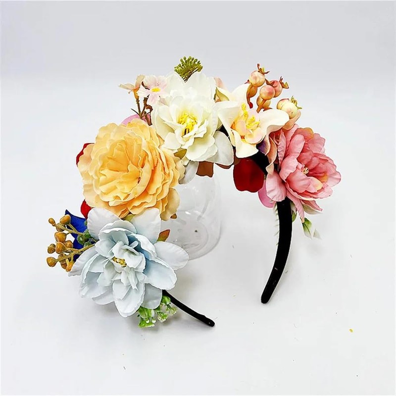 DANRENPANG Fashion Personality Boho Flower Crowns Headband For Women Faux