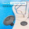 Anchor Sockets Covers, Pool Ladders and Railing Bases Accessories Set
