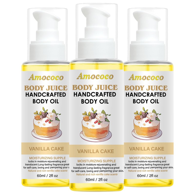 Aceite corporal Vanilla Cake, hidratante para piel seca con aceites