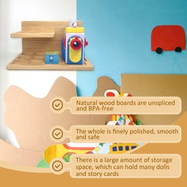SECOPIN Storage Shelf with Little Tikes for Story Dream Machine Books Starter Set, Wall Display Stand for Story Books, Character and Machine, Only Shelves and Screws